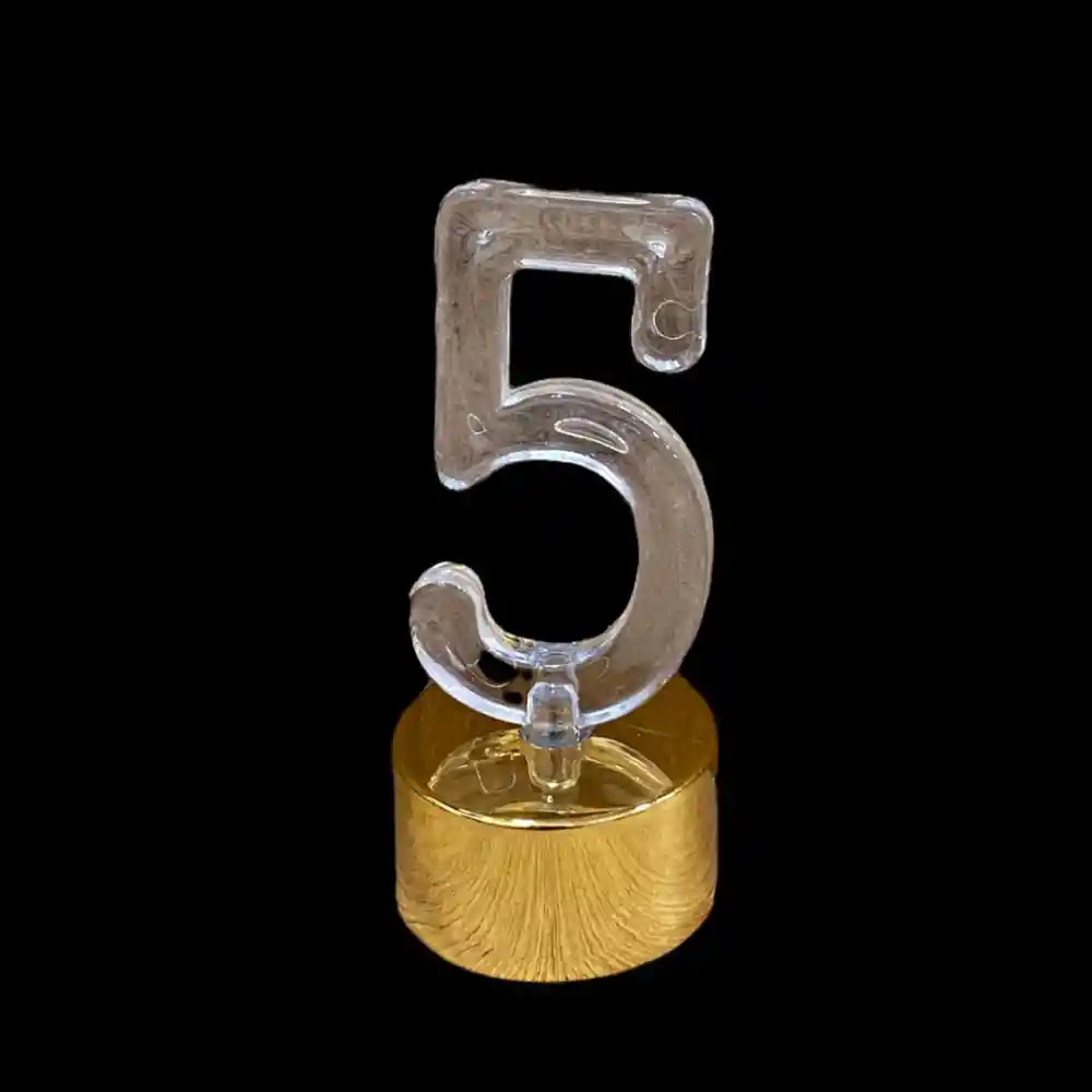Numero 5 Con Luz Multicolor Led X 1 Und