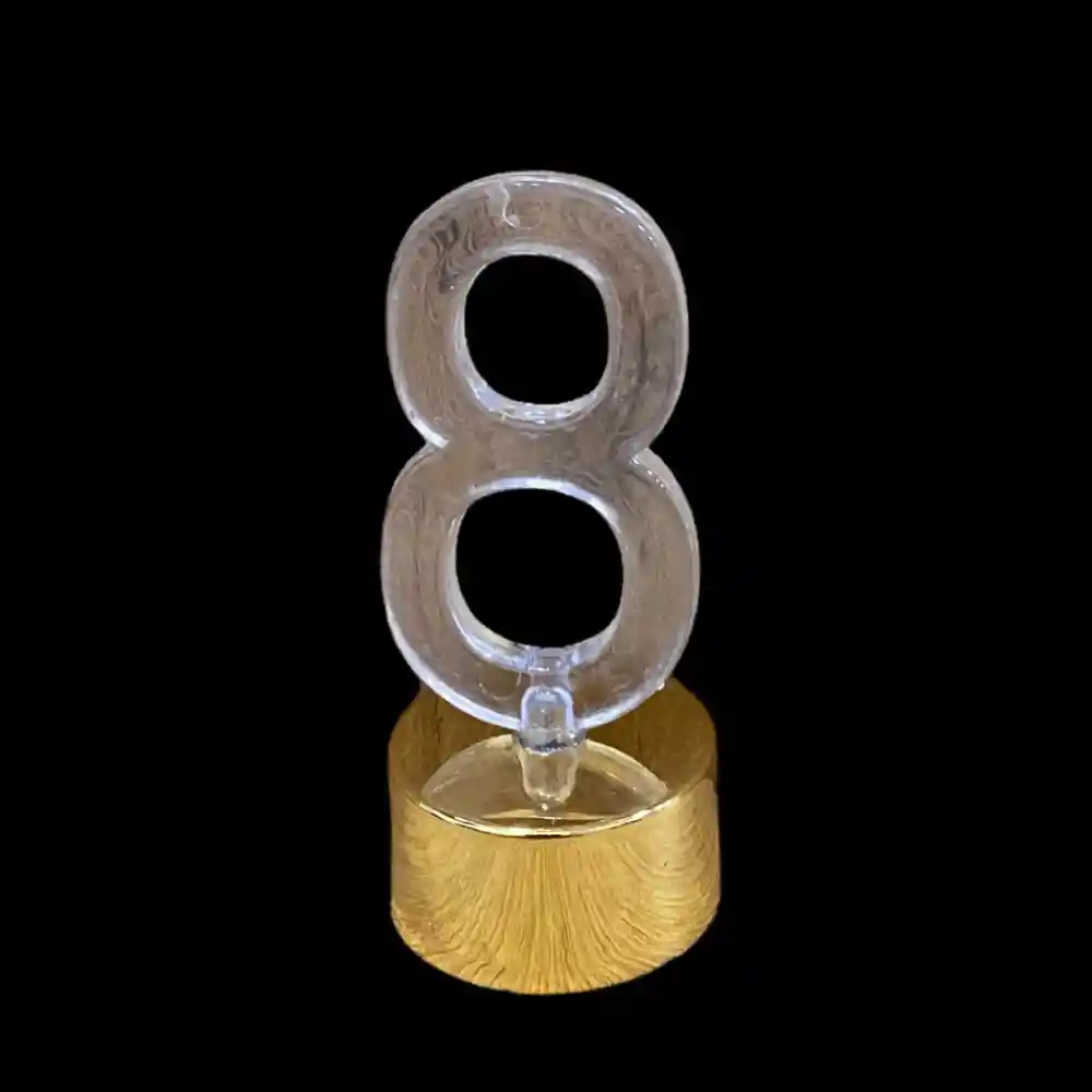 Numero 8 Con Luz Multicolor Led X 1 Und