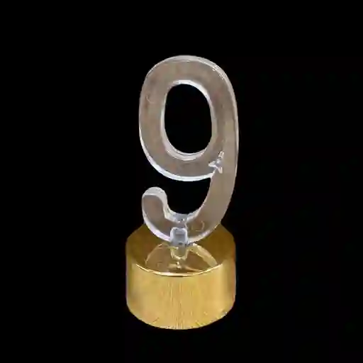 Numero 9 Con Luz Multicolor Led X 1 Und