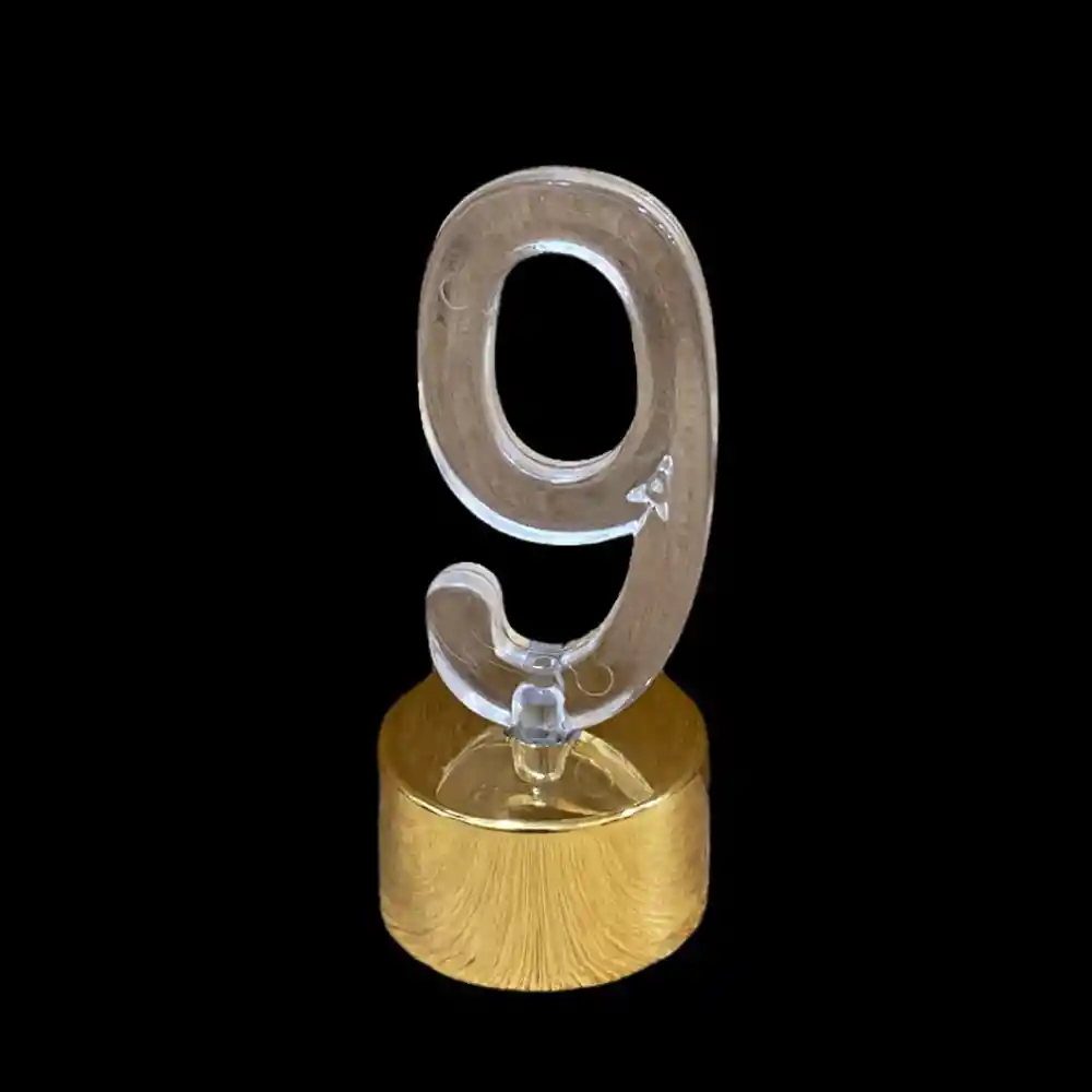 Numero 9 Con Luz Multicolor Led X 1 Und