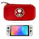 Estuche Edicion Toad + Vidrio Para Nintendo Switch Oled