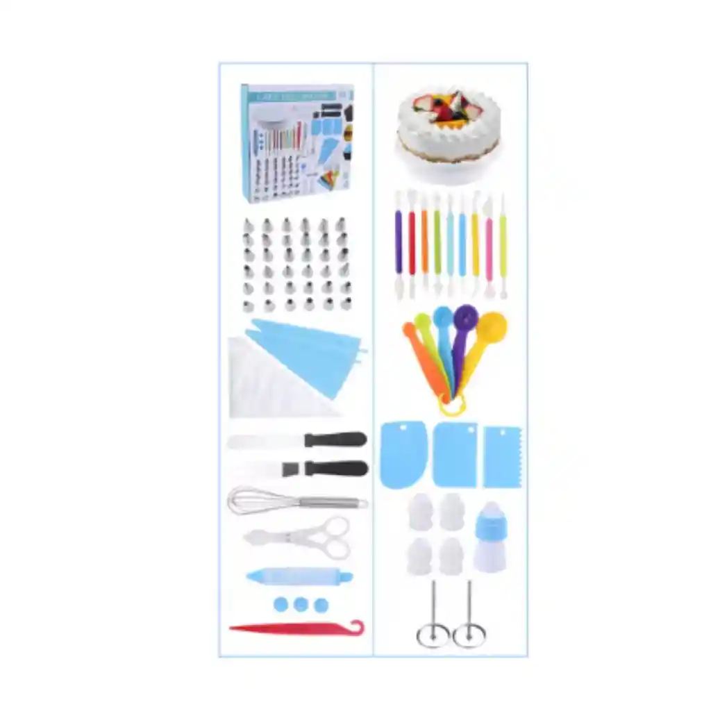 Set De Herramientas Para Decorar Pasteles Con Plato Giratorio 66pz