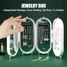 Soporte De Mesa , Joyero, Organizador De Aretes Pequeño Plegable
