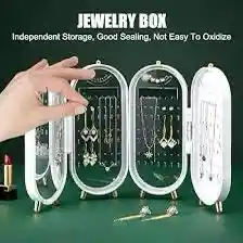Soporte De Mesa , Joyero, Organizador De Aretes Pequeño Plegable