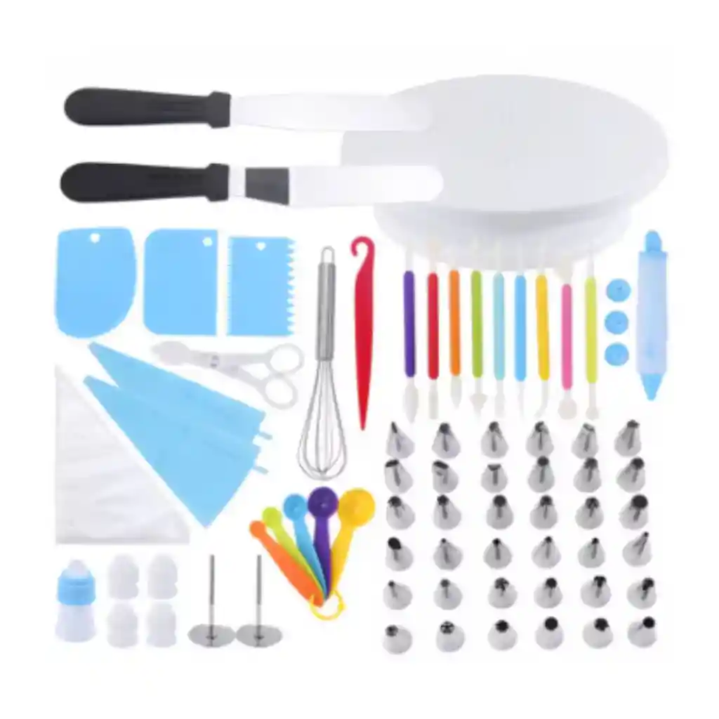 Set De Herramientas Para Decorar Pasteles Con Plato Giratorio 66pz