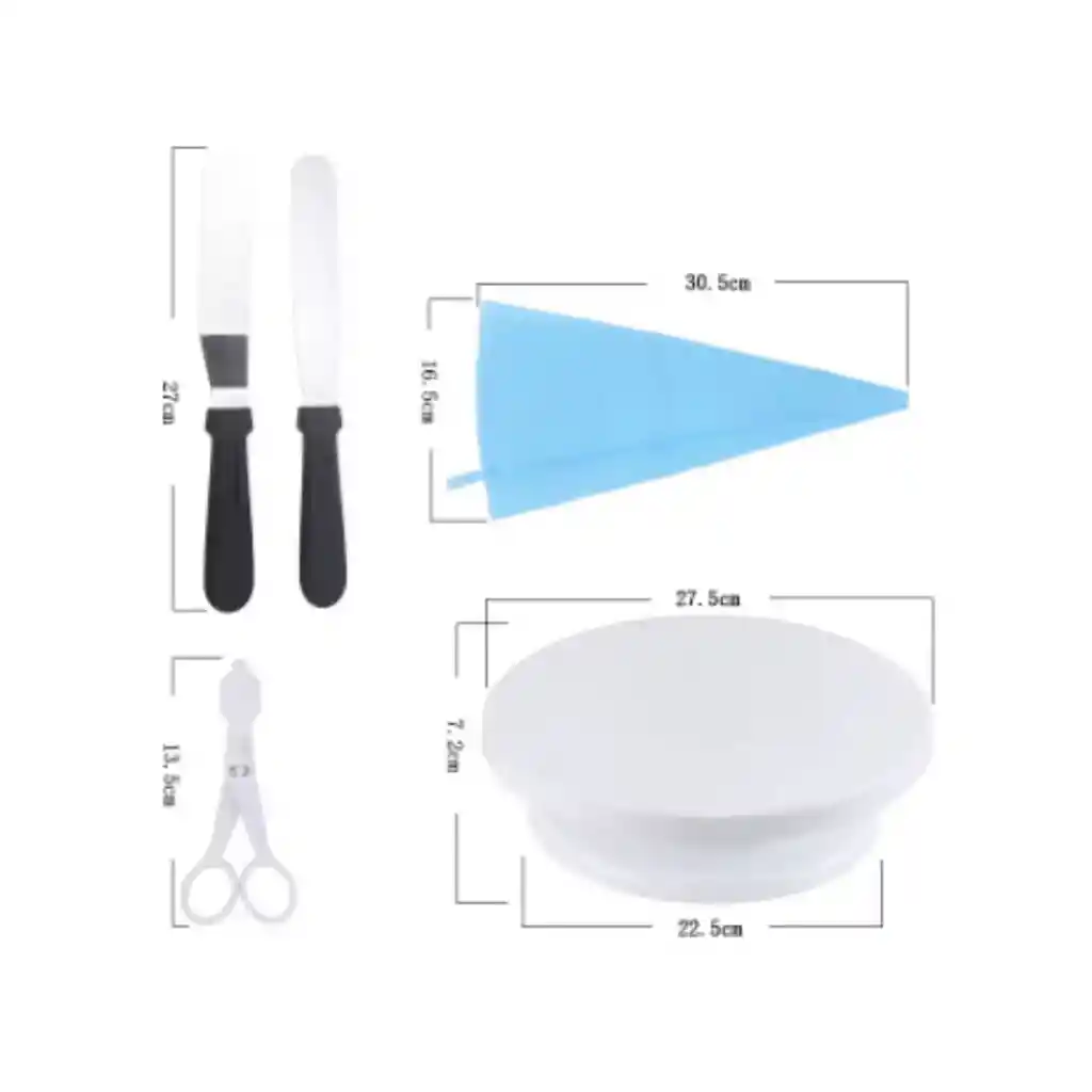 Set De Herramientas Para Decorar Pasteles Con Plato Giratorio 66pz