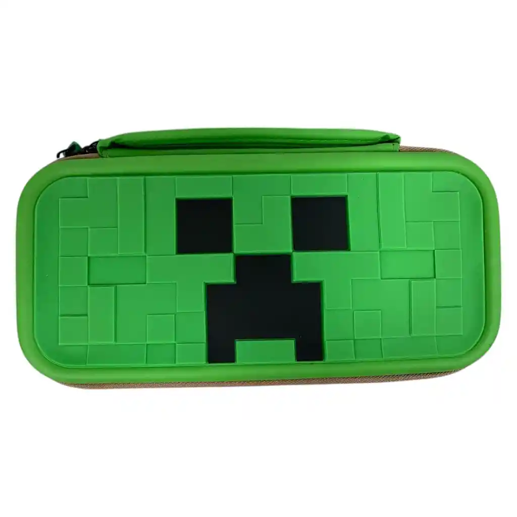 Estuche Edicion Minecraft + Vidrio + 2 Grips Para Nintendo Switch