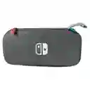 Estuche Edicion Mario Mundo Negro + Vidrio Para Nintendo Switch Oled