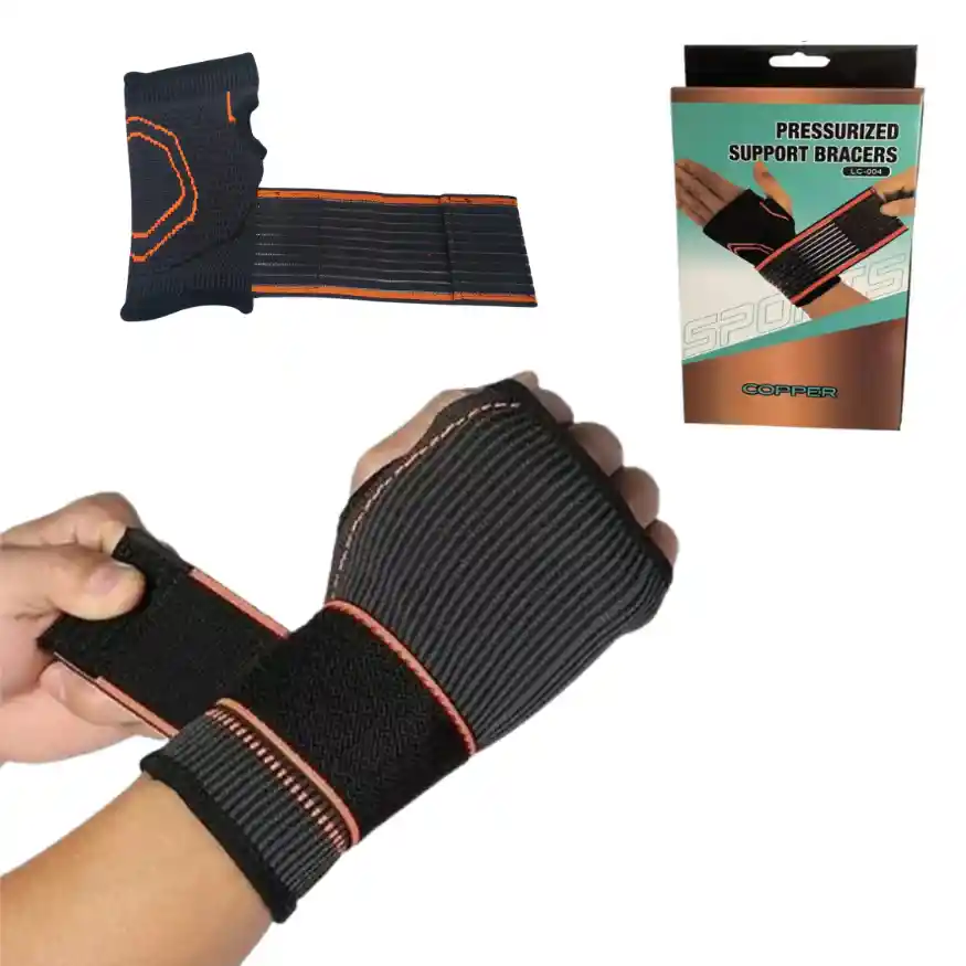 Muñequera Elastica Deportiva Ajustable Compresion