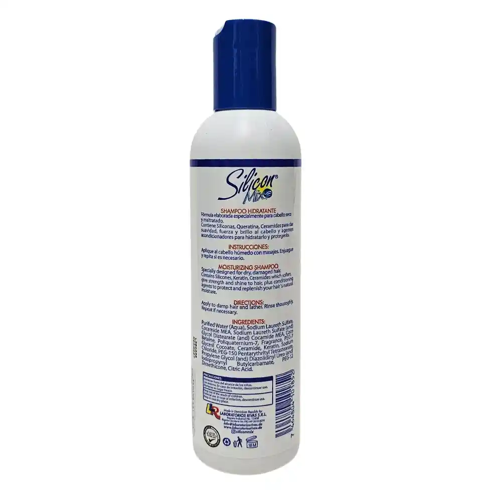 Shampoo Hidratante Intensivo Silicon Mix Con Queratina 8 Oz