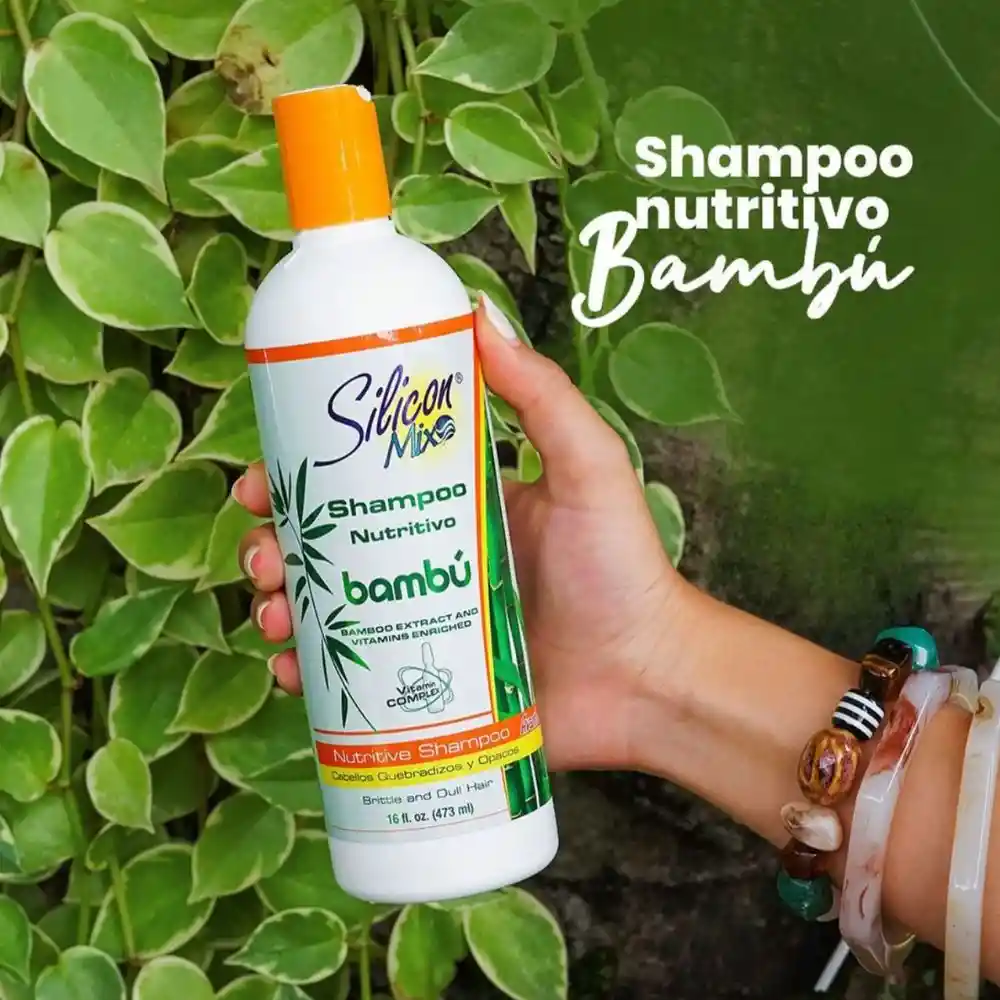 Shampoo Nutritivo Con Extracto De Bambu Silicon Mix 16 Oz