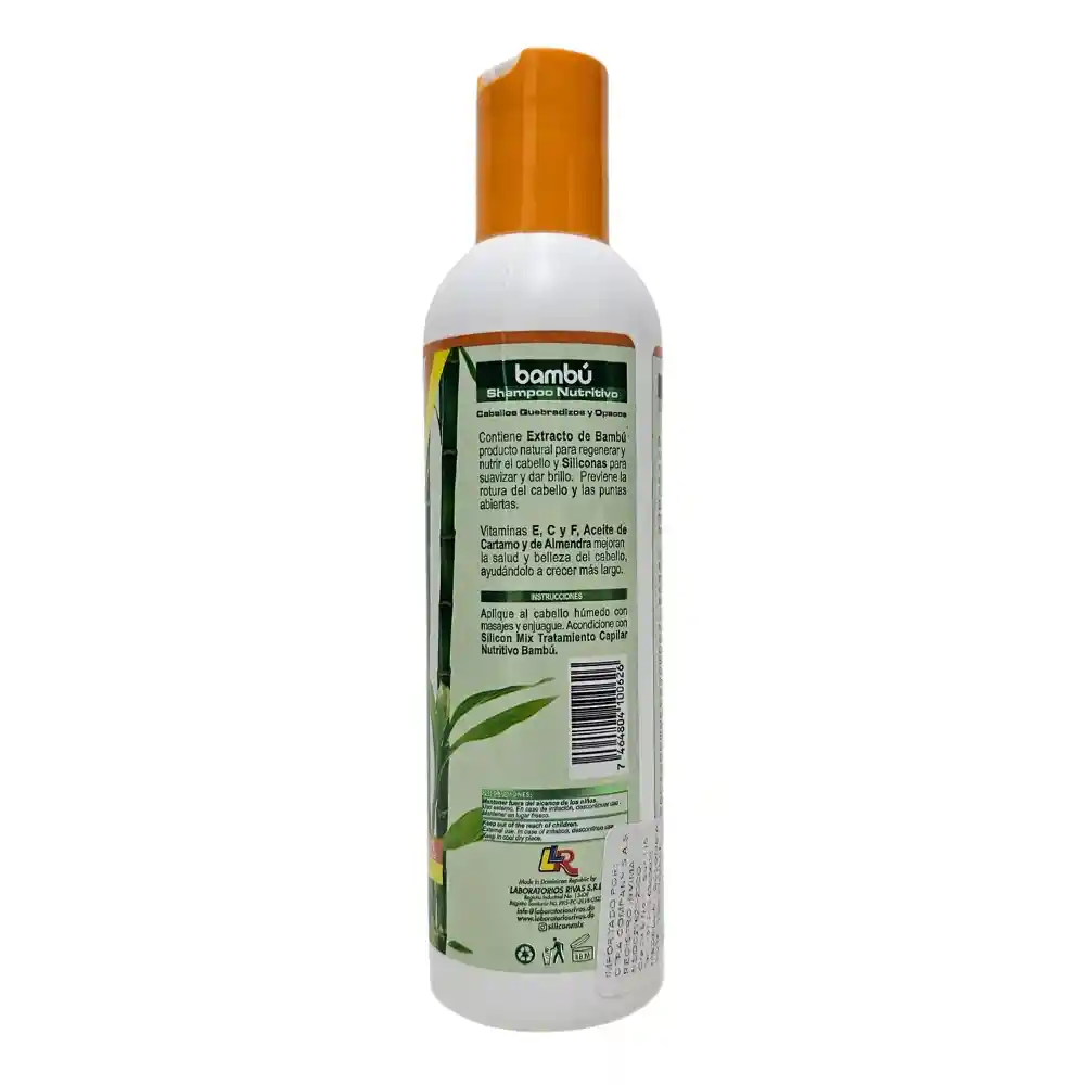Shampoo Nutritivo Con Extracto De Bambú Silicon Mix 8 Oz