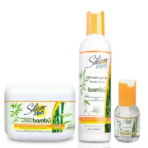Kit Capilar Bambú Silicon Mix 8 Oz