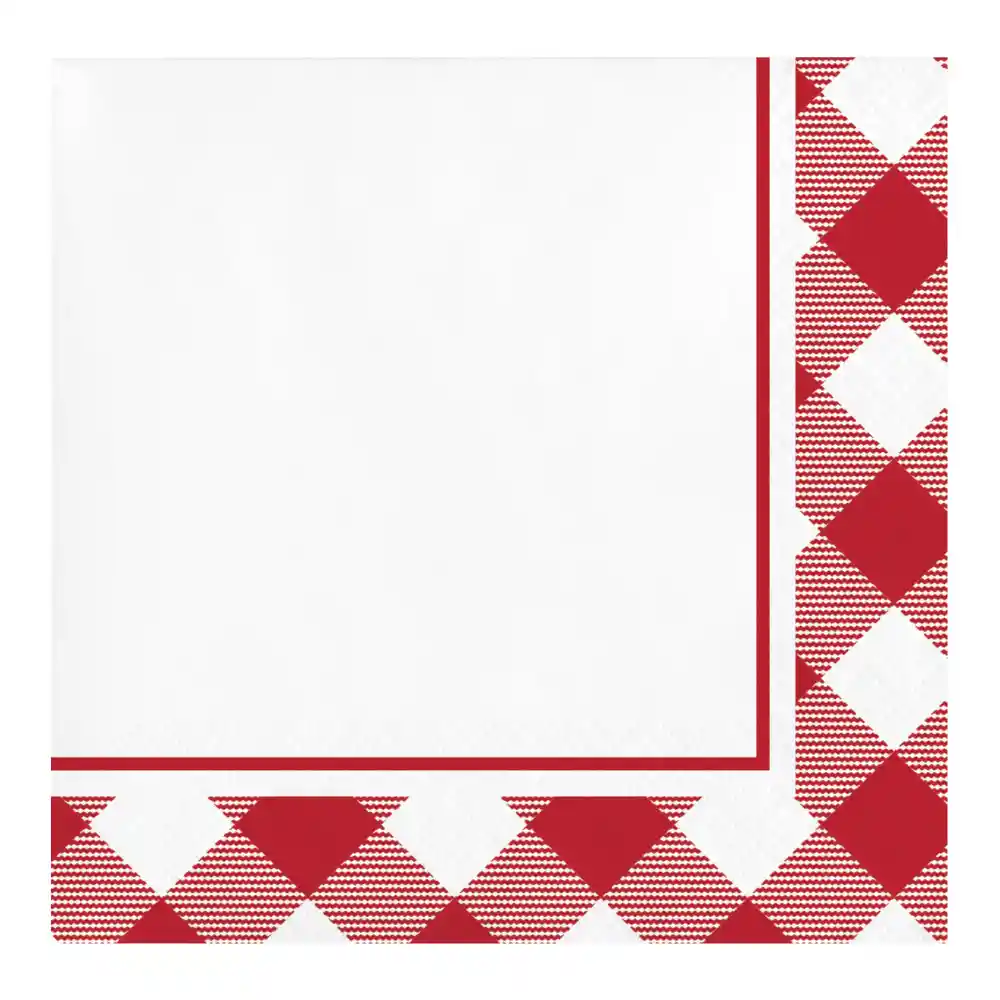 Servilletas Pequeñas Picnic Rojo X 16 Und