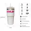 Combo Termo Stanley Quencher Genérico 1.1 40 Oz Acero Inoxodable Más Termo De 20 Oz Color Blanco