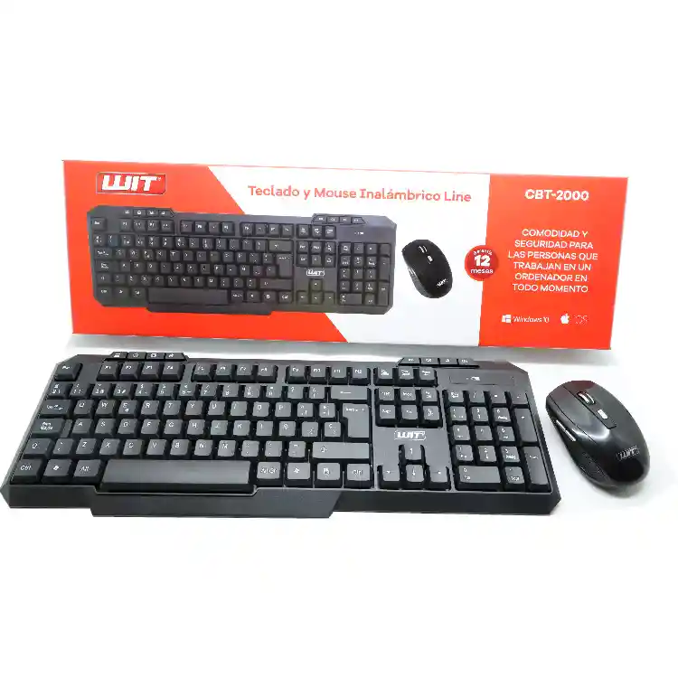 Teclado Inalambrico + Mouse Wit Compatible Mac Y Windows