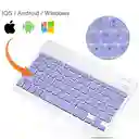 Teclado Y Mouse Inalámbrico Bluetooth An 030 Morado