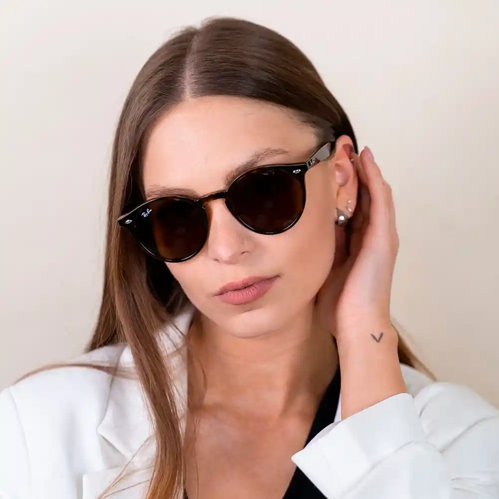 Gafas De Sol Ray Ban Round Highstreet Rb2180 710/73 Color Habana Talla 49mm