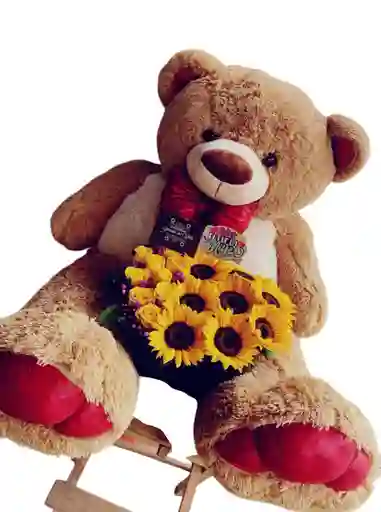 Ramo Corazón Mas Oso Gigante