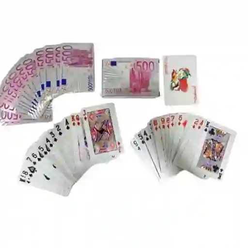 Cartas De Poker Plateadas De Euro
