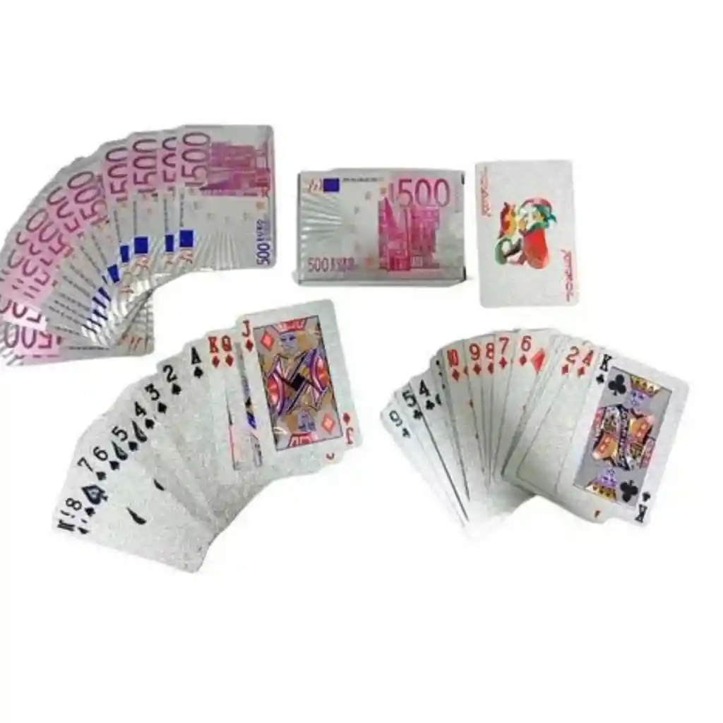 Cartas De Poker Plateadas De Euro
