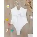 Vestido De Baño Blanco Con Abertura