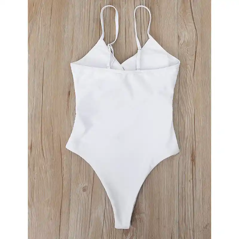 Vestido De Baño Blanco Con Abertura
