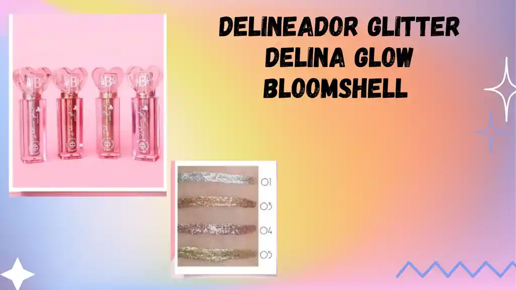 Delineador Glitter Delina Glow Bloomshell