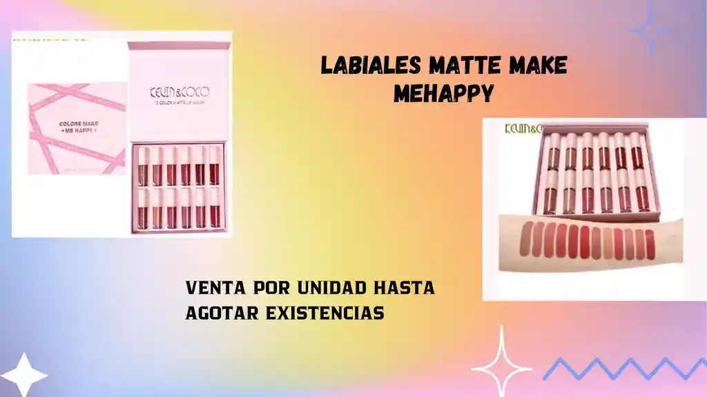 Kit De Labiales Matte X12 Make Me Happy