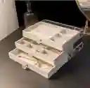 Cajonera Joyero De 3 Niveles Portátil Caja De Joyería Organizador Pulseras, Collares, Anillos, Pendientes