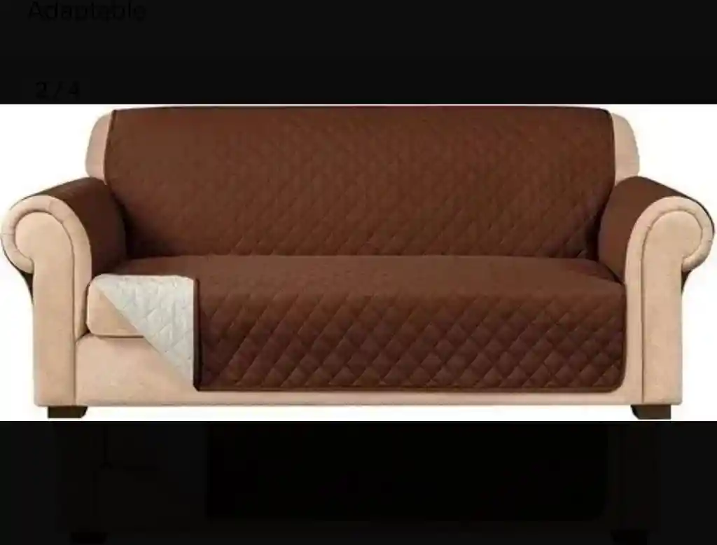 Protector Sofá Forro Mueble Doble Faz 3 Puestos Adaptable
