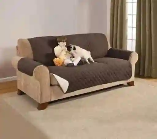 Protector Sofá Forro Mueble Doble Faz 3 Puestos Adaptable