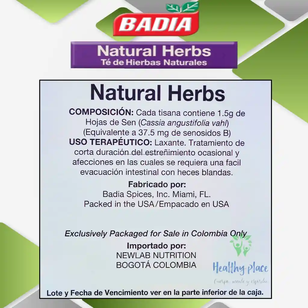 Badia Té 25 Tisanas X 3 Hierbas Naturales