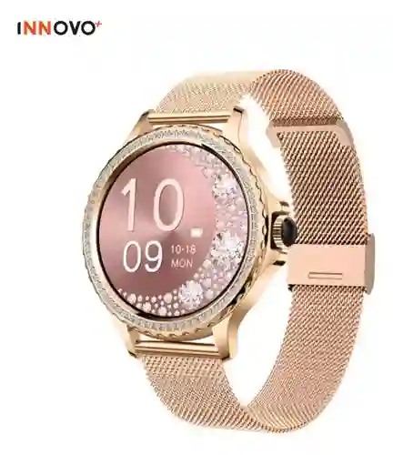 Smartwatch Amor Dama Oro Rosa Moda Estilo Elegante Mobulaa Notificaciones Innovo Tech