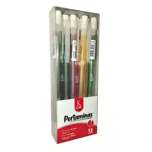 Portaminas 0.7 Mm 12 Und Klipp