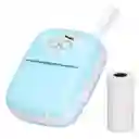 Mini Impresora Termica Azul Bluetooth