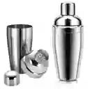 Vaso Coctelero Barman Agitador De Acero 3 Piezas De 500 Ml