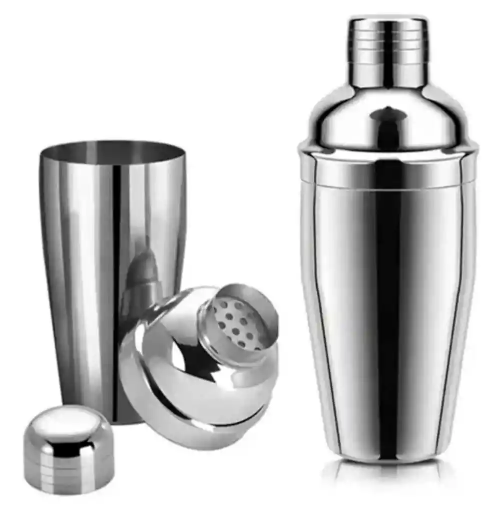 Vaso Coctelero Barman Agitador De Acero 3 Piezas De 500 Ml