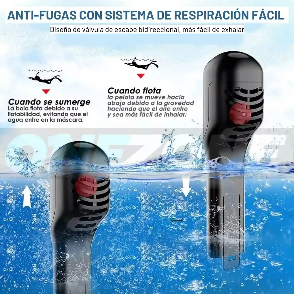 Mascara Careta De Buceo Snork Free Breath - Gvs80101896/ Azul S - M