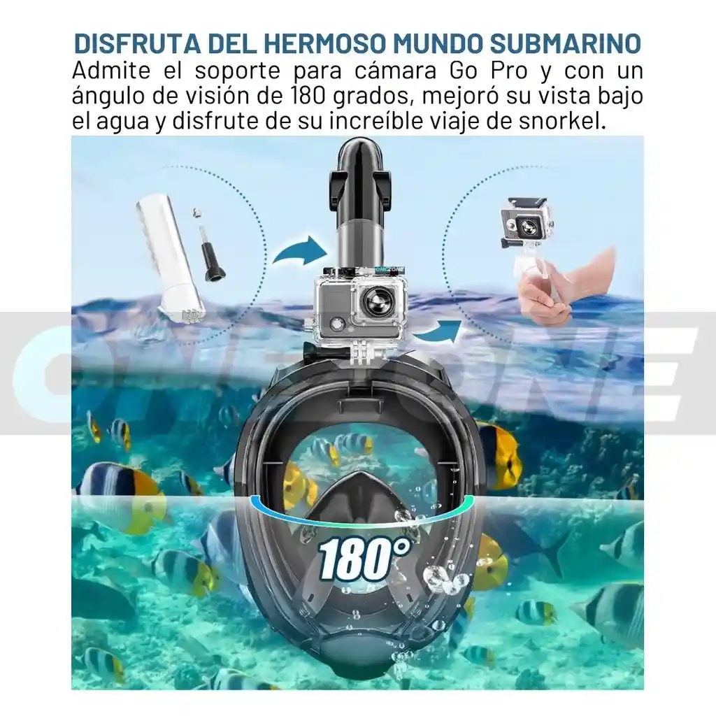 Mascara Careta De Buceo Snork Free Breath - Gvs80101896/ Azul S - M