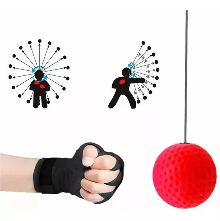 Bola Entrenamiento Boxeo Balon Cabeza Mejora Reflejos Indoor