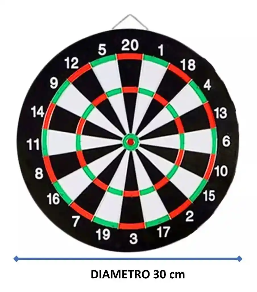 Tablero Dardos Tiro Al Blanco 30cm Juego De Puntería