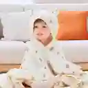 Cobija Muselina Flores Tela Galleta Con Capucha Orejitas, Hecha En Tela Suave Y Transpirable, Manta Con Capucha Y Botón Para Bebé, Diseño Estampado