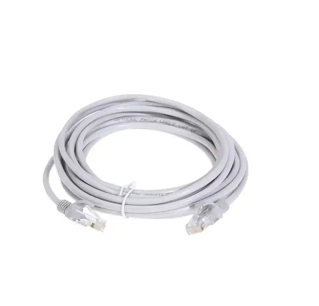 Cable De Red Utp Categoria 6 Blanco De 3 Metros