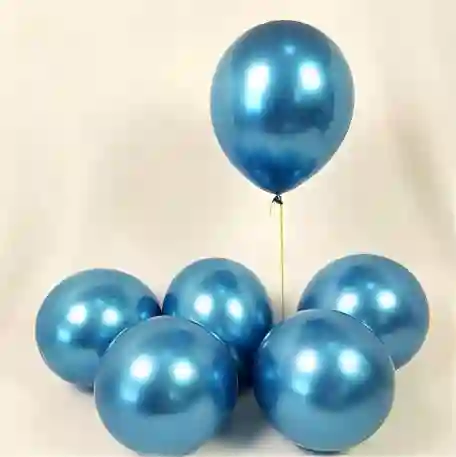 Globos Bombas Cromadas Azul X12 Piñatasaurio