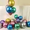 Globos Bombas Cromadas Azul X12 Piñatasaurio