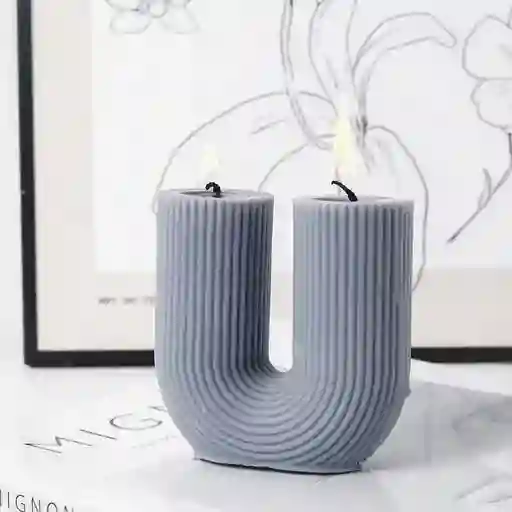 Vela Artesanal U Gris