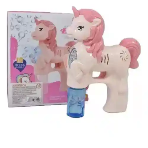 Pistola Niños Burbuja Unicornio Agua Diversion Aire Libre