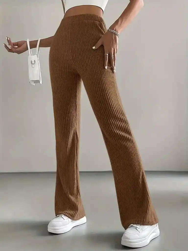 Pantalones Tejidos En Hilo Cintura Elastica