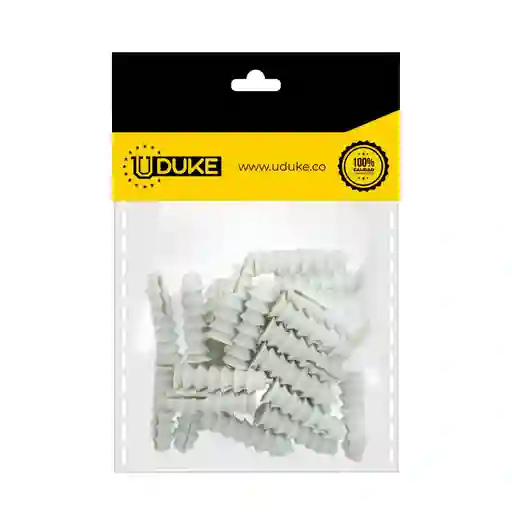 Chazo 1/4" Plastico Estriado Pqt X 40 Uduke
